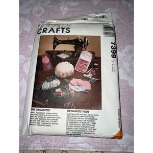 McCalls 7399 Sew Organized Sewing Accessories Pattern Pauline Richards Vintage